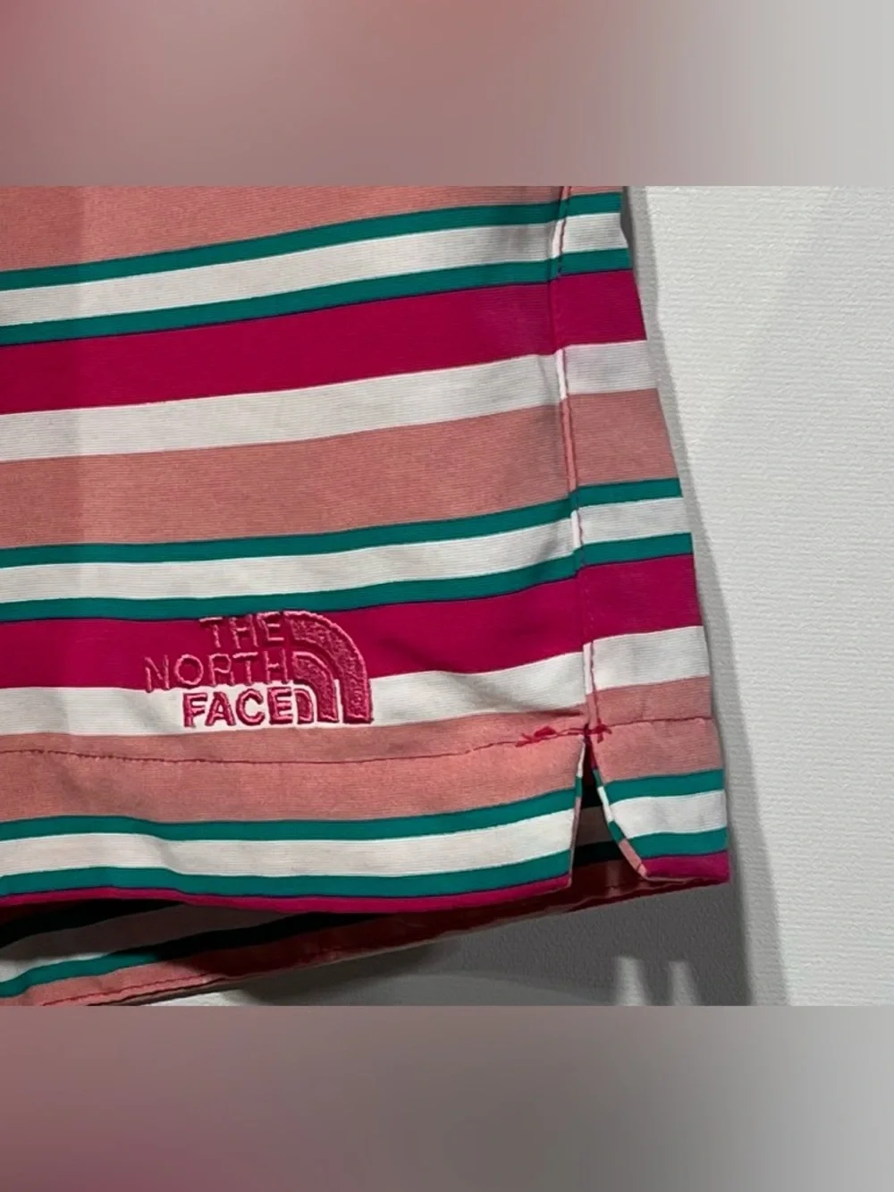 The North Face Pink Striped Quick Dry Shorts‎ Women’s Size Large